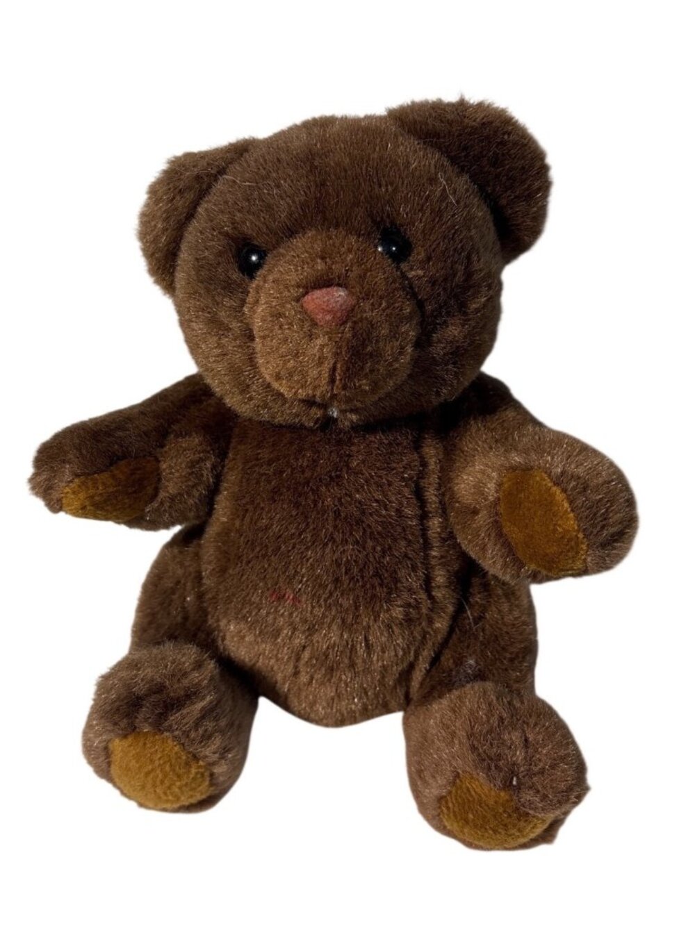 Gund Brown Teddy Bear Plush Chocolate Movable Joints 8" Vintage 1990